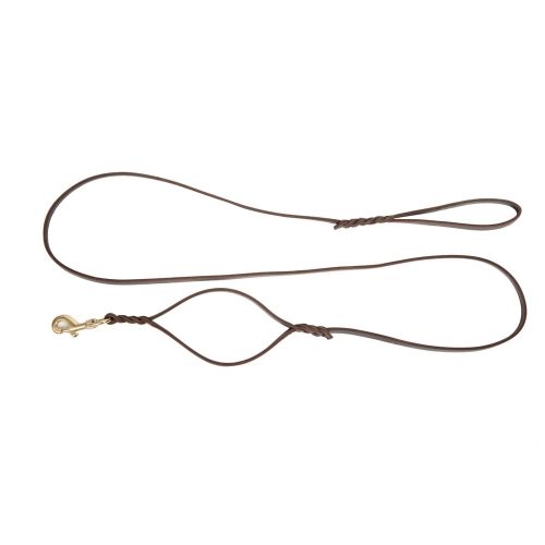 Smycz skórzana z rączką przy karabińczyku , dostępne w trzech wariantach