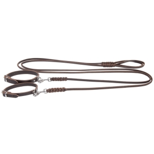 Skórzana obroża i smycz dla szczeniaka