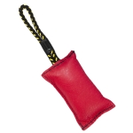 Leather bite tug with a magnet and a handle - color mix