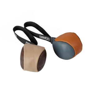Set - 2 leather balls with handle #8cm