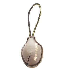 Training toy - flat leather ball 12x9cm, color mix