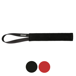 Leather bite tug with handle