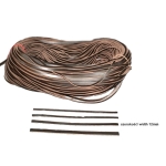 Leather cord - width 1,2 cm (1 meter) - dark brown