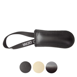 Leather bite tug with a handle