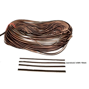 Leather cord - width 1 cm (1 meter) - dark brown