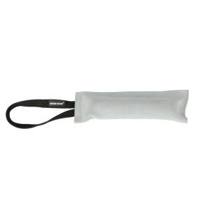 Leather bite tug - squeaky with one handle