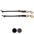 Krótka smycz skórzana - pleciona z węzłem , dostępna w dwóch kolorach czarnym i brązowym