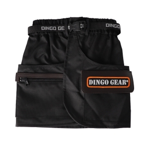 XS training belt, black, yellow logo border