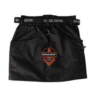 XS training belt, black, with embroidery on the back