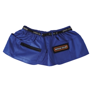 XL training belt, blue, yellow logo border