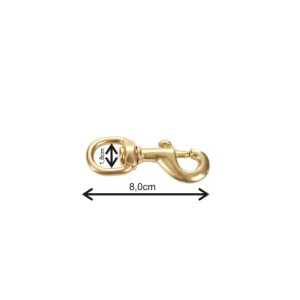 Brass snap hook length - 8cm; eyelet - 1.8cm
