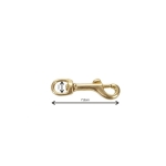 Brass snap hook length - 7.8cm; eyelet - 1.4cm