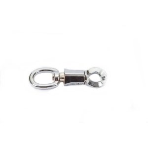 Quick-release chrome-plated snap hook, length - 11cm; eyelet - 2.5cm