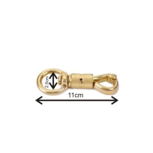 Snap hook brass, super strong, length - 11cm; eye - 2,5cm