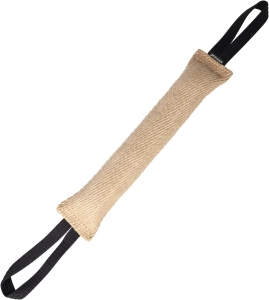 Jute bite tug with handles