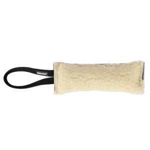 Bite tug made of sheep wool - squeaky