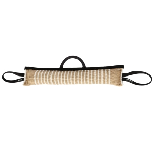 Jute bite tug extra strong with 3 handles