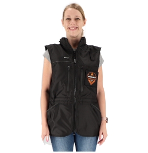 Całosezonowa kamizelka treningowa z kapturem, czarna