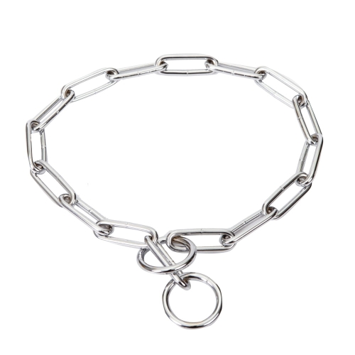 Dławik- zaciągana obroża łańcuchowa chromowana, dostępna w sześciu wersjach dugości