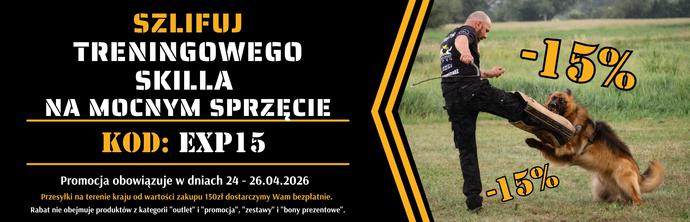 RABAT 15% W DNIACH 24-26.04.2026